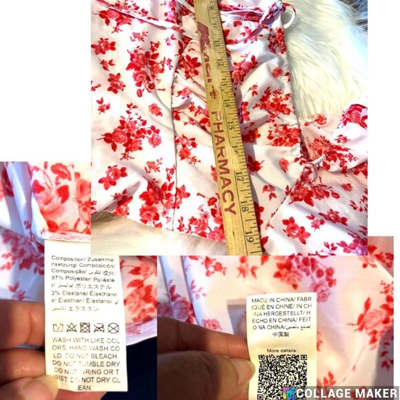 Floral Romantic Feminine Prairie Cottage Maxi Dress XL By Loness Festival Fairy - Picture 8 of 13